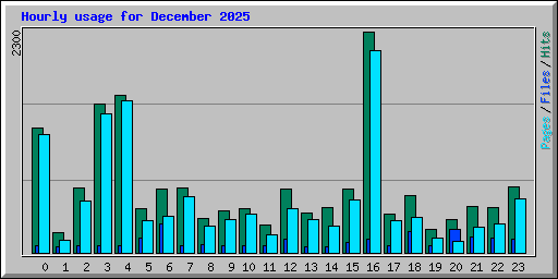 Hourly usage for December 2025
